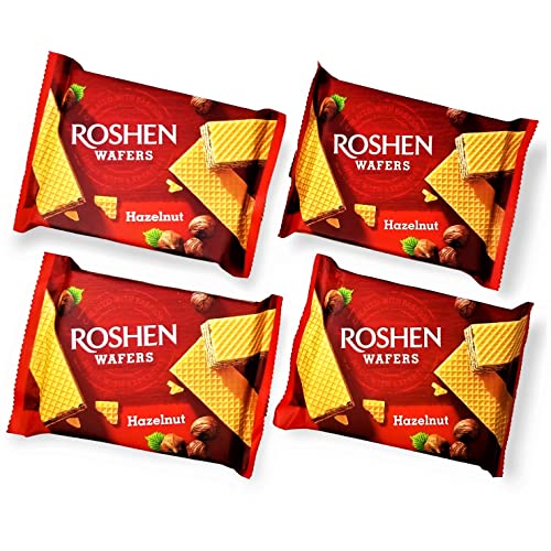 Roshen Crispy Wafers With Hazelnut Filling, 2.54oz (4 Pack) – Soov