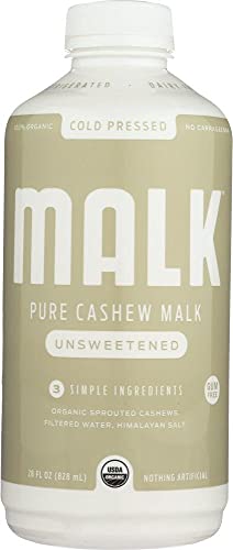 MALK Organic Unsweetened Cashew Milk, 28 FZ