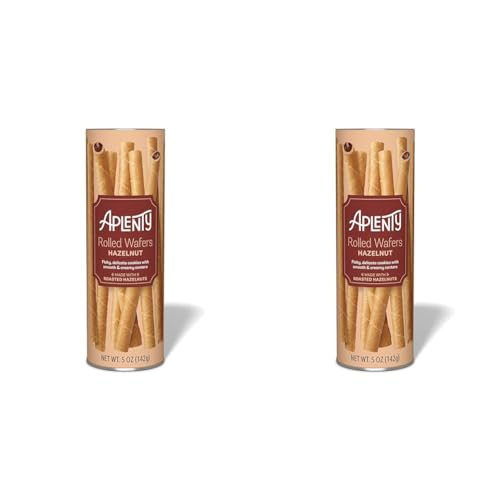 Amazon Brand, Aplenty Hazelnut Rolled Wafers, 5 Oz (Pack of 2)