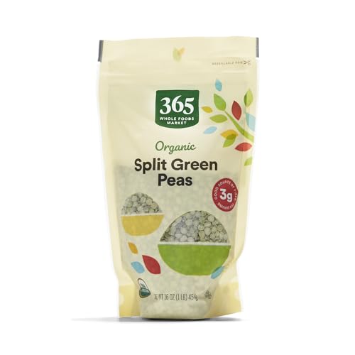 365 by Whole Foods Market, Peas Split Green Organic, 16 Ounce