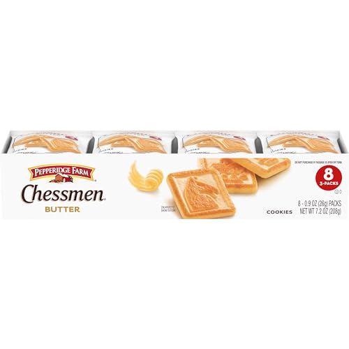 Pepperidge Farm Chessmen Butter Cookies Multipack, 8 Packs