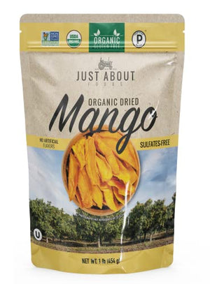 Just About Foods Organic Dried Mango, 1 lb