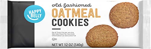 Amazon Brand - Happy Belly Old Fashioned Oatmeal Cookies, 12 ounce