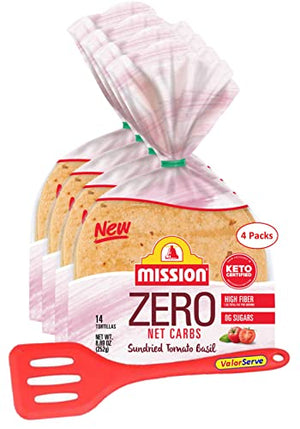 Mission Zero Net Carb Sundried Tomato Basil Tortillas (4 Packs)