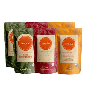 Brodo Organic Bone Broth, 6x 8 oz Pouches