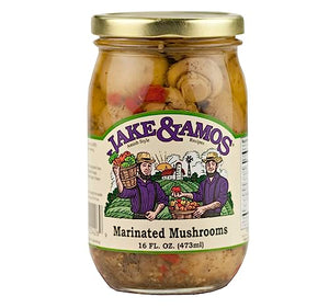 Jake & Amos Marinated Mushrooms, 16 Oz, 2 Pack