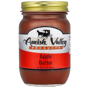 Amish Valley Apple Butter Glass Jar, No Corn Syrup