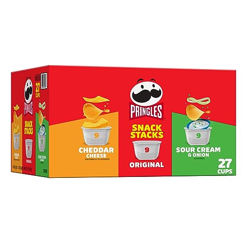 Pringles Potato Crisps Chips, Variety Pack, 19.3oz Box (27 Cups)