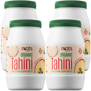 Roots Circle USDA Organic Tahini Paste, 16 oz (4 Jars)