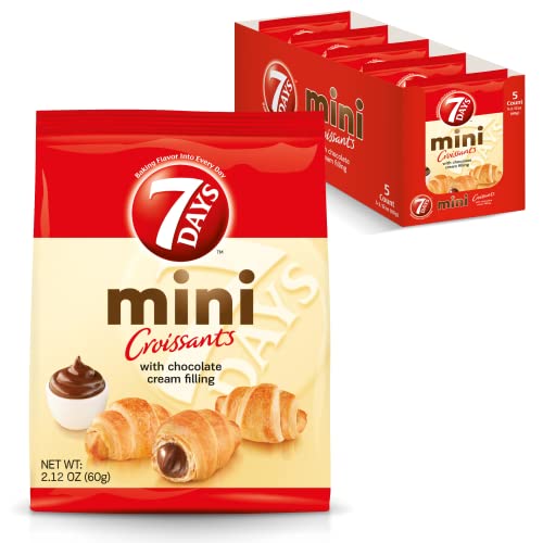 7Days Mini Croissant Pouches, Chocolate Filling, 5 Pack