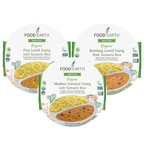 Food Earth Ready to Eat Indian Cuisine Bundle, Pack of 3