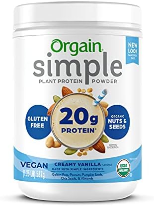 Orgain Organic Simple Vegan Protein Powder, Vanilla