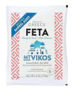 Mt Vikos Barrel Aged Feta Cheese, 6 Oz (6 Pack)