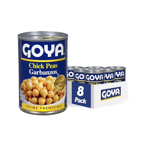 Goya Foods Chick Peas, Garbanzo Beans, 15.5 Ounce (Pack of 8)