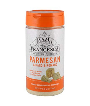 Mama Francesca Parmesan, Asiago, Romano Cheese, 8 oz (Pack of 2)