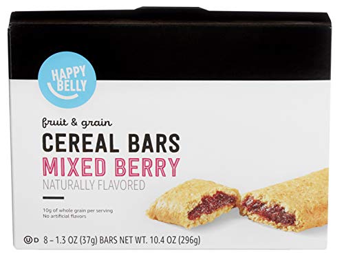 Amazon Brand Happy Belly Fruit & Grain Cereal Bars, 8 Count