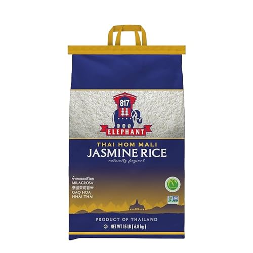 817 Elephant Jasmine Rice, 15 Lb Bag