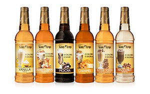 Jordan's Skinny Syrups Sugar Free Coffee Syrup Sampler, 25.4 Fl Oz (Pack of 6)