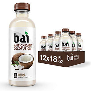 Bai Molokai Coconut Flavored Water, 18 oz (Pack of 12)