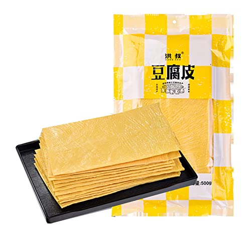 Tofu Skin Dried Fried Soybean Tofu Skin, 500g/17.63oz