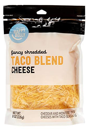 Happy Belly Taco Cheese Blend, Shredded, 8 oz