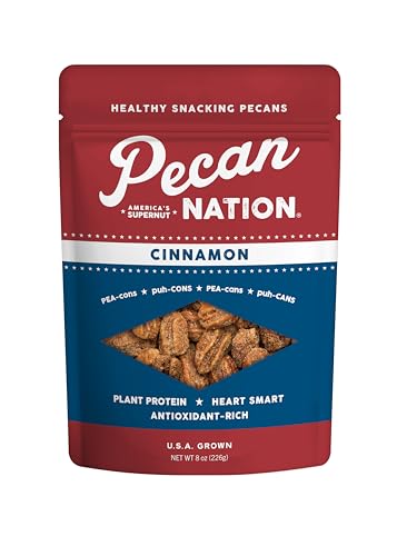 Pecan Nation Cinnamon Roasted Pecan Halves, 8 oz