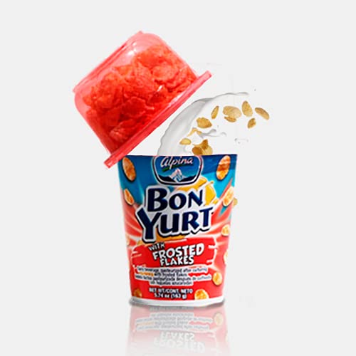 BON YURT ALPINA Flip Yogurt with Frosted Flakes, 5.78 Oz (12 Pack)