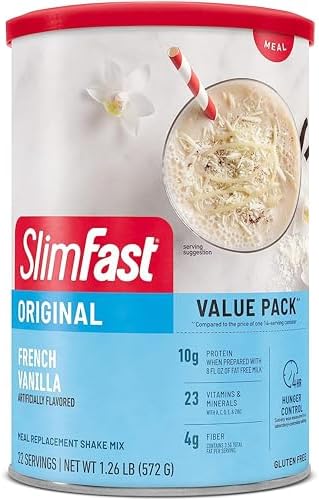 SlimFast French Vanilla Meal Replacement Powder, 22 Servings