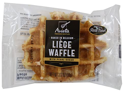 Avieta Belgian Pearl Sugar Waffles, 12 Packs