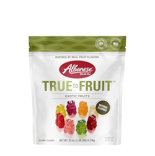 Albanese Exotic Fruits Gummies, 25 oz Bag