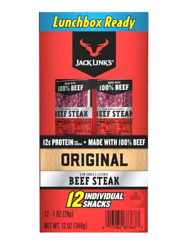 Jack Links Original Beef Steak Strips, 1 Ounce (Pack of 12)