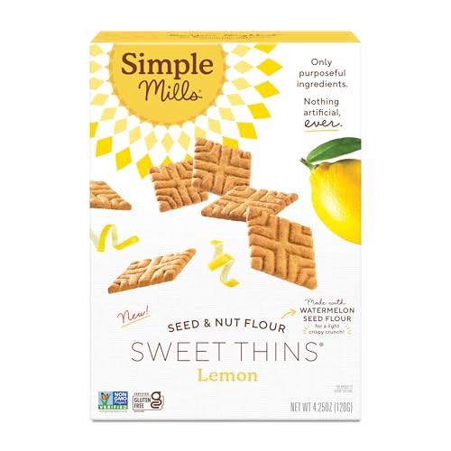 Simple Mills Lemon Seed & Nut Flour Sweet Thins, 4.25 oz