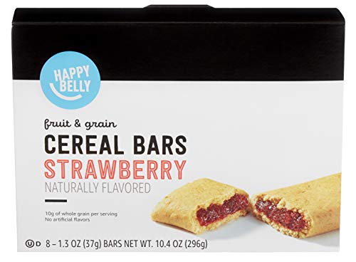 Happy Belly Fruit & Grain Cereal Bars, Strawberry, 8 Count