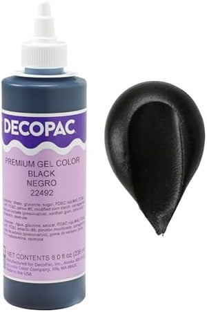 DecoPac Premium Gel Food Coloring, Black, 8oz