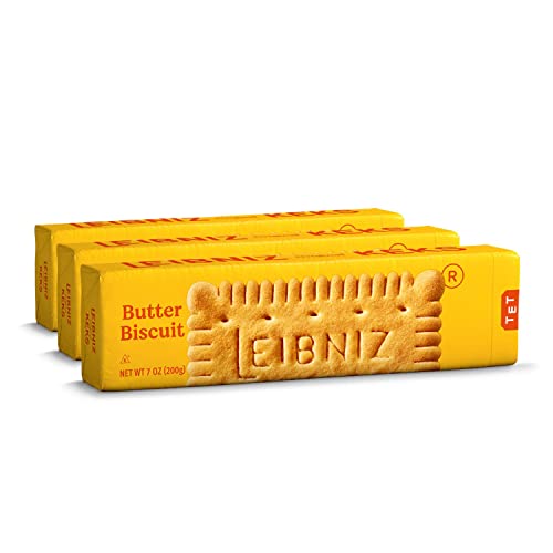 Bahlsen Leibniz Butter Biscuit Cookies, 7 oz (3 Boxes)