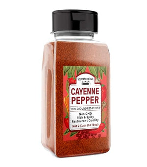 Unpretentious Ground Cayenne Pepper, 2 Cup Shaker