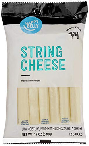 Happy Belly Mozzarella String Cheese, 12 Count