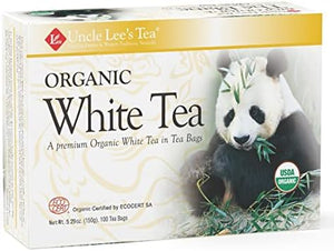 Uncle Lee’s Organic White Tea, Low Caffeine, 100 Count