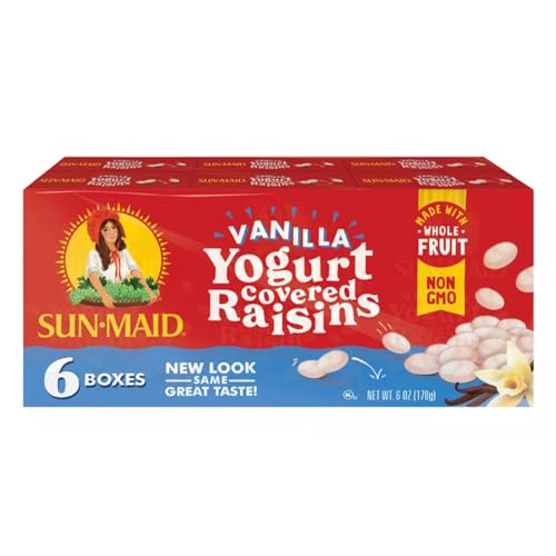 Sun-Maid Vanilla Yogurt Coated Raisins, 1 oz (6 Pack)