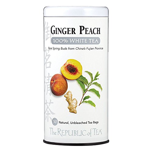 The Republic of Tea Ginger Peach White Tea, 50 Bags