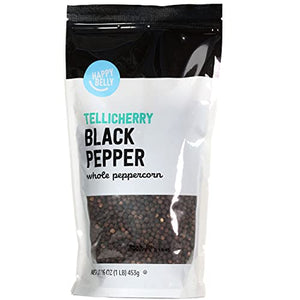 Happy Belly Tellicherry Black Pepper Whole Peppercorn, 16oz