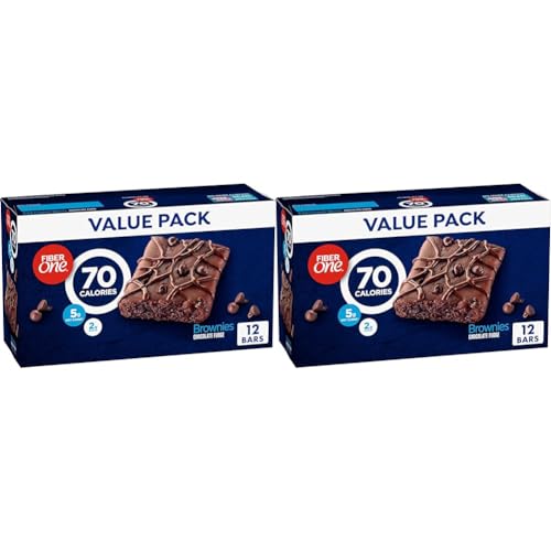 Fiber One 70 Calorie Brownies, Chocolate Fudge, 12 ct (Pack of 2)