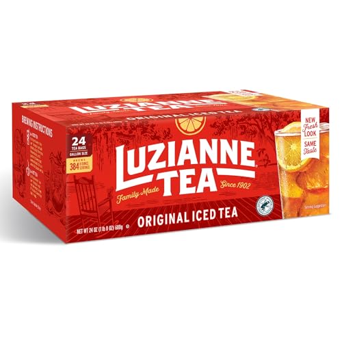 Luzianne Iced Tea Bags, Gallon Size, Unsweetened, 24 Count