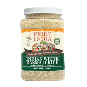 Pride Of India - Extra Long Basmati Rice, 3 lbs Jar