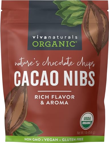 Viva Naturals Organic Cacao Nibs, 1 Lb, Non-GMO