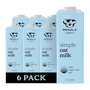 Mooala Organic Simple Oat Milk, 32oz, 6 pack