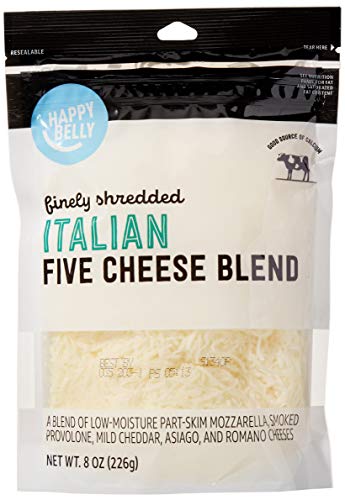 Happy Belly Shredded Italian 5 Cheese Blend, 8 Oz