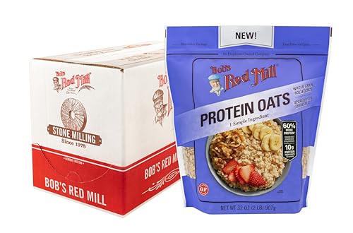 Bob's Red Mill Gluten Free High Protein Rolled Oats, 32 oz (4 Pack)