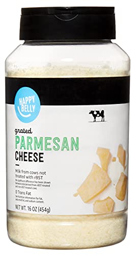 Amazon Brand Happy Belly Grated Parmesan Cheese, 16 Oz