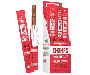 CHOMPS Grass Fed Original Beef Jerky Snack Sticks, 27.6oz Pack